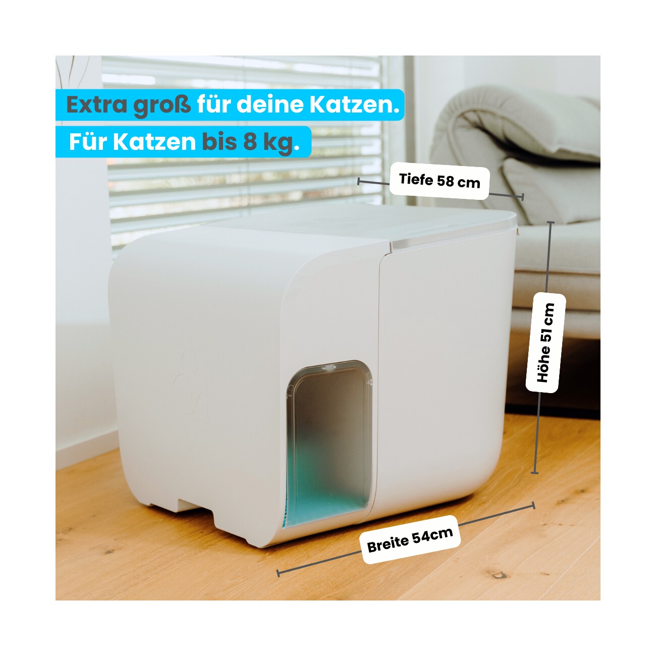 elly&bruce Katzentoilette Cloou weiß