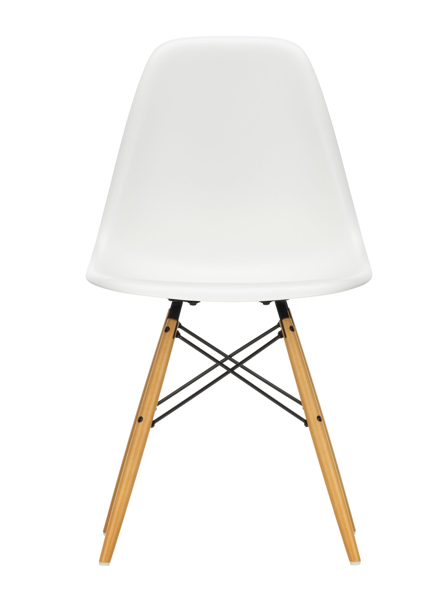 Eetkamerstoel DSW goud esdoorn onderstel cotton white