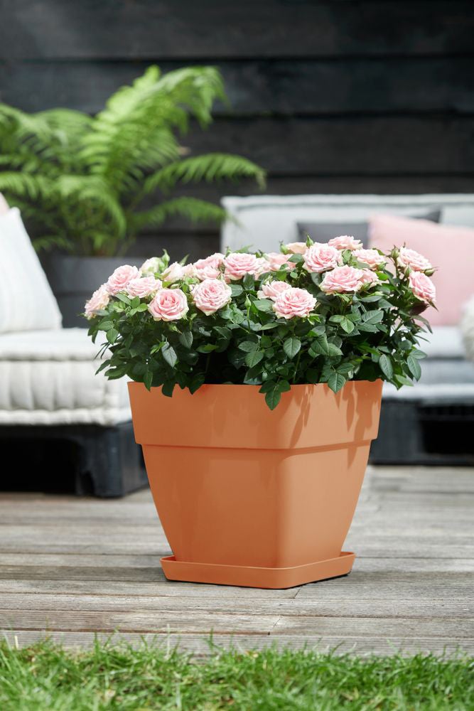 Elho bloempot Vibia Campana terracotta 28,8 x 28,8 x 28,2 cm