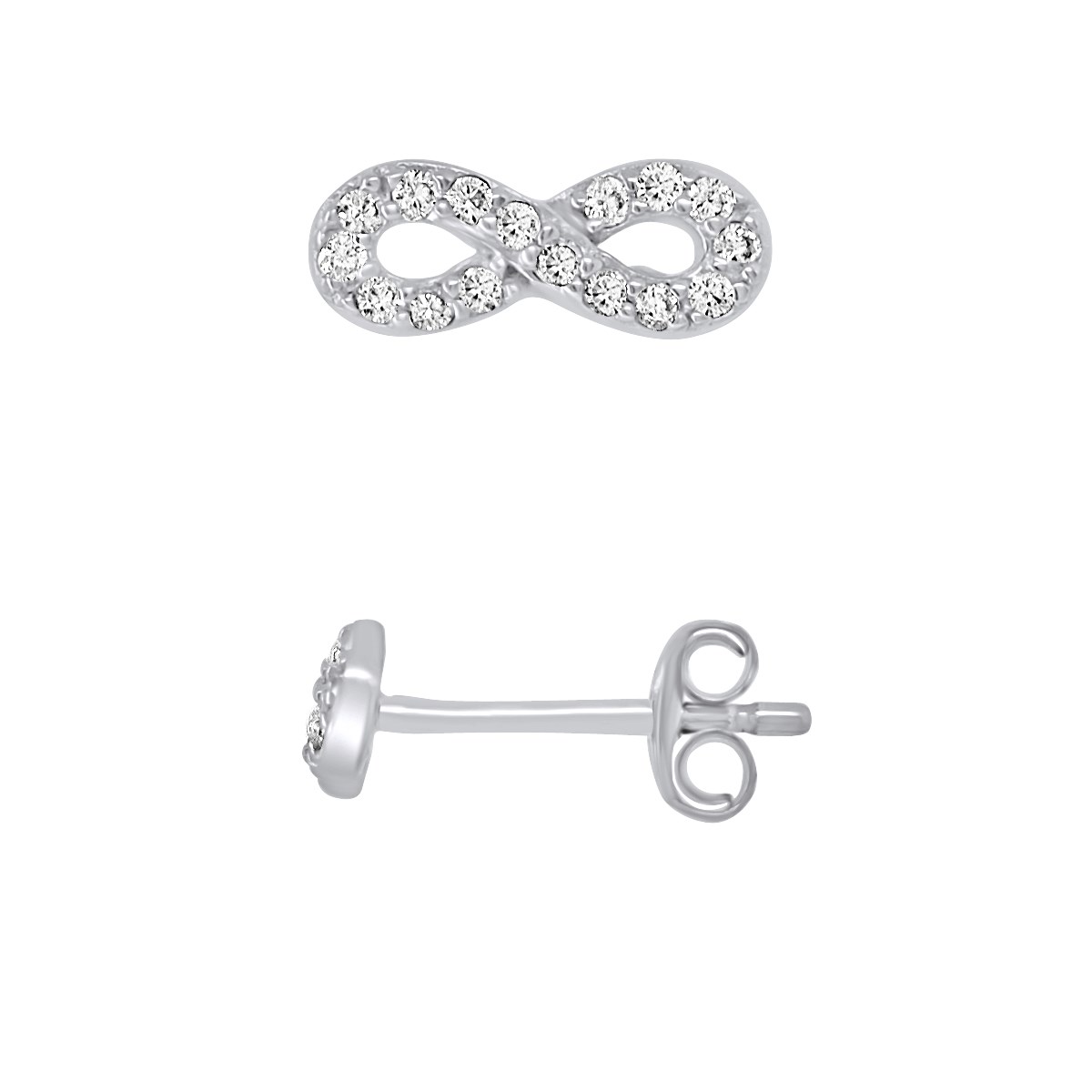 Boucles d'Oreilles INFINI - Argent 925