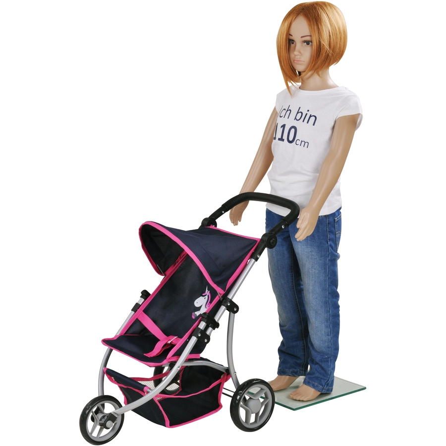 knorr toys® Puppenbuggy Jogger Lio - UMA. Das Einhorn blue blau