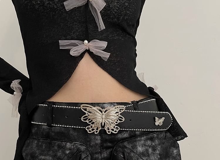 Bolgivy - Vlindergesp imitatieleren riem