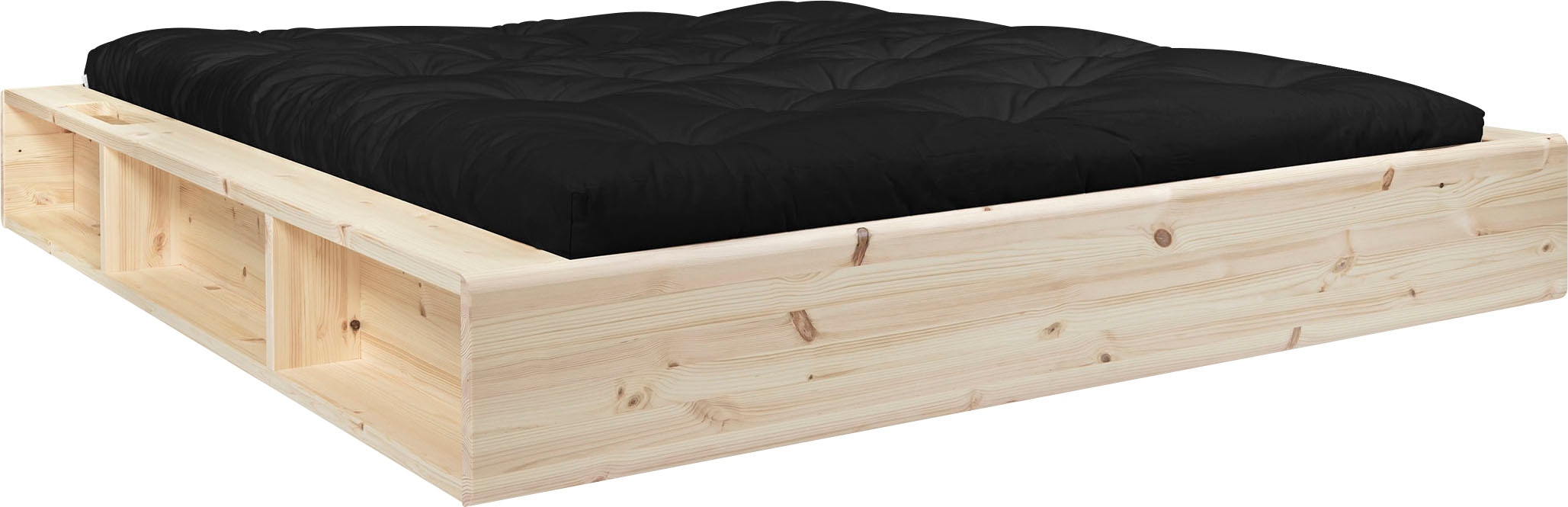 Karup Design Futonbett »Bettgestell Ziggy Bed – FSC® Massivholz Futonbett, excl. Matratze« praktische Ablagefläche neben der Matratze, viel Stauraum
