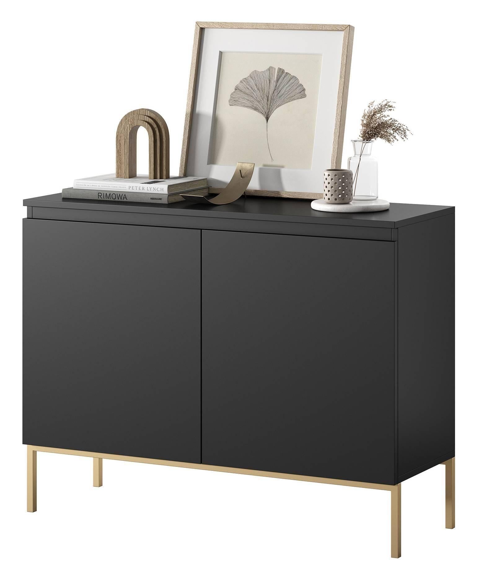 NADUVI Collection Kate Dressoir - B 100 cm - Zwart / Goud