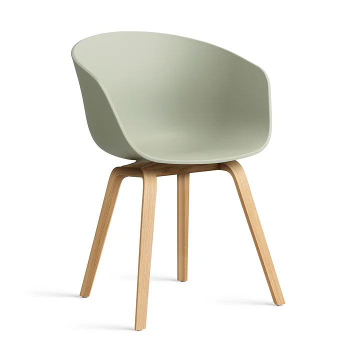 HAY - About A Chair AAC 22, Eiche lackiert / pastel green 2.0 (Filzgleiter)