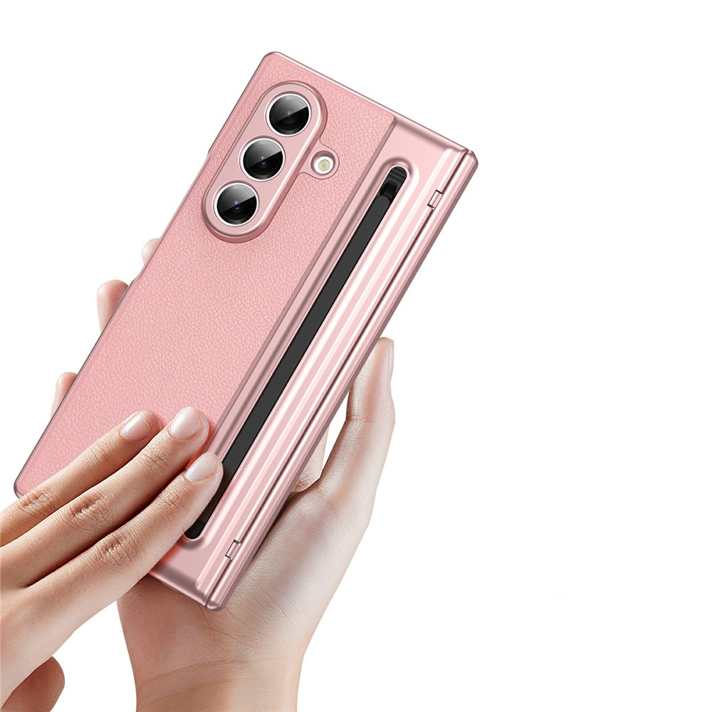 Samsung Galaxy Z Fold7 Hardcase Schutzhülle mit Touch Pen   Display Schutzglas - Rosa