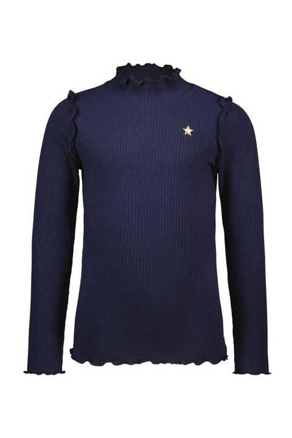 Like Flo longsleeve met ruches blauw