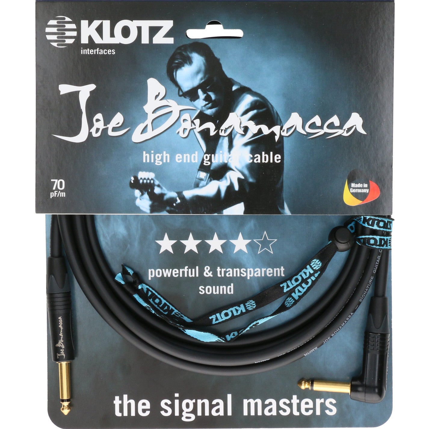 Klotz JBNPR090 Joe Bonamassa gitaarkabel 9 meter recht - haaks