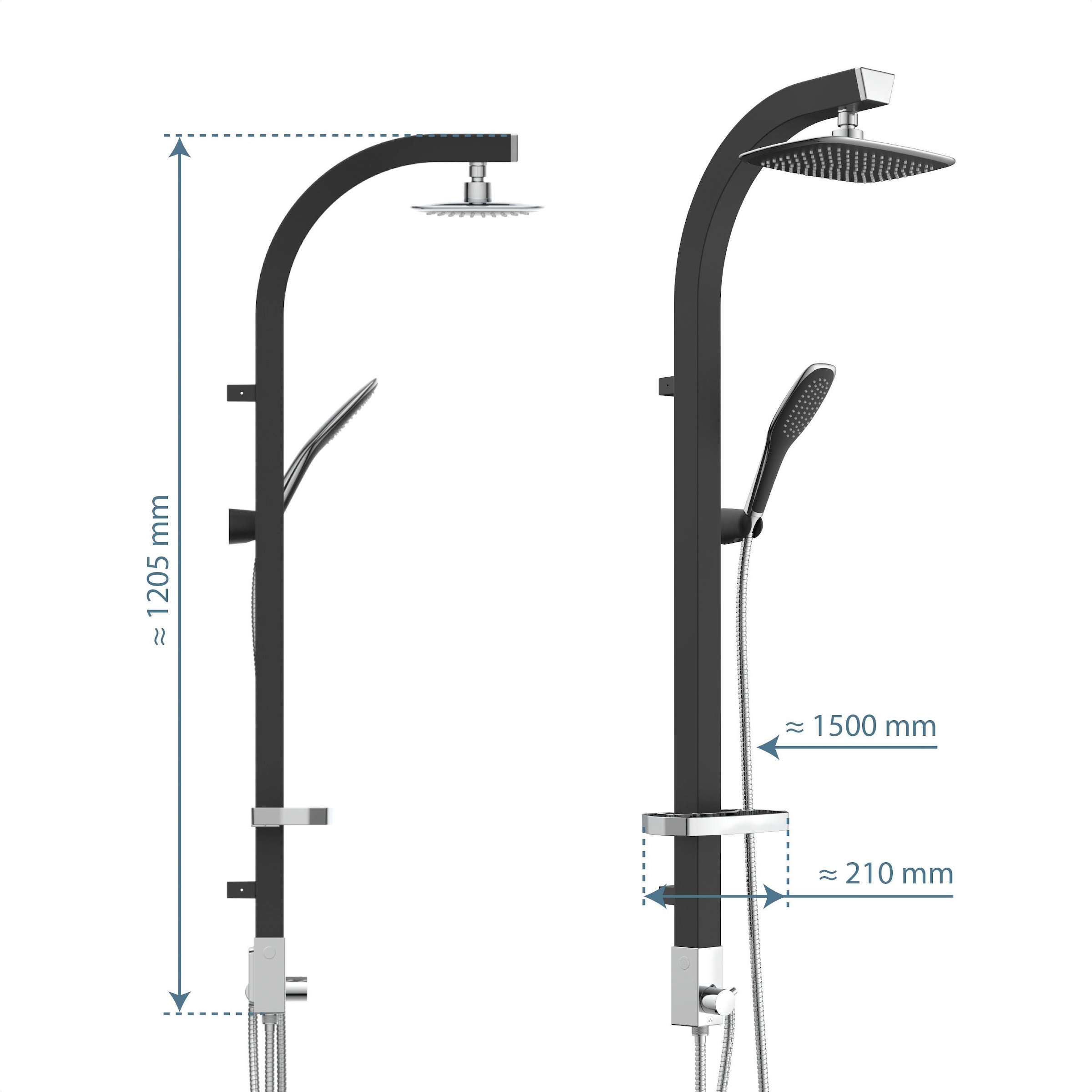 Schütte Brausegarnitur »MADAGASKAR« Set,  inkl. Wasserspardichtung, Antikalk, abnehmbare Seifenschale