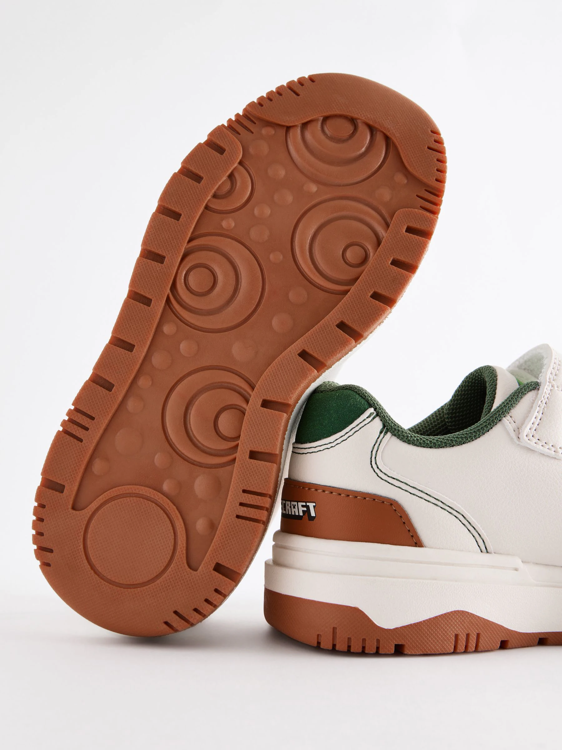 Neutraal - Minecraft sneakers met klittenband en elastische veters