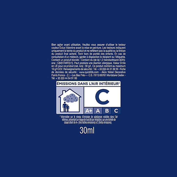 Testeur de peinture Color Resist cuisine Dulux Valentine mat sable naturel 30ml