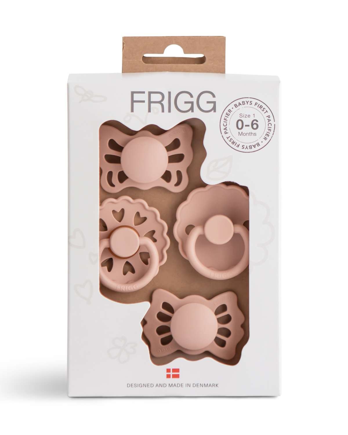 FRIGG smokker Try it Collection 4pk | ​​Baby’s First Pacifier | 0-6 mnd