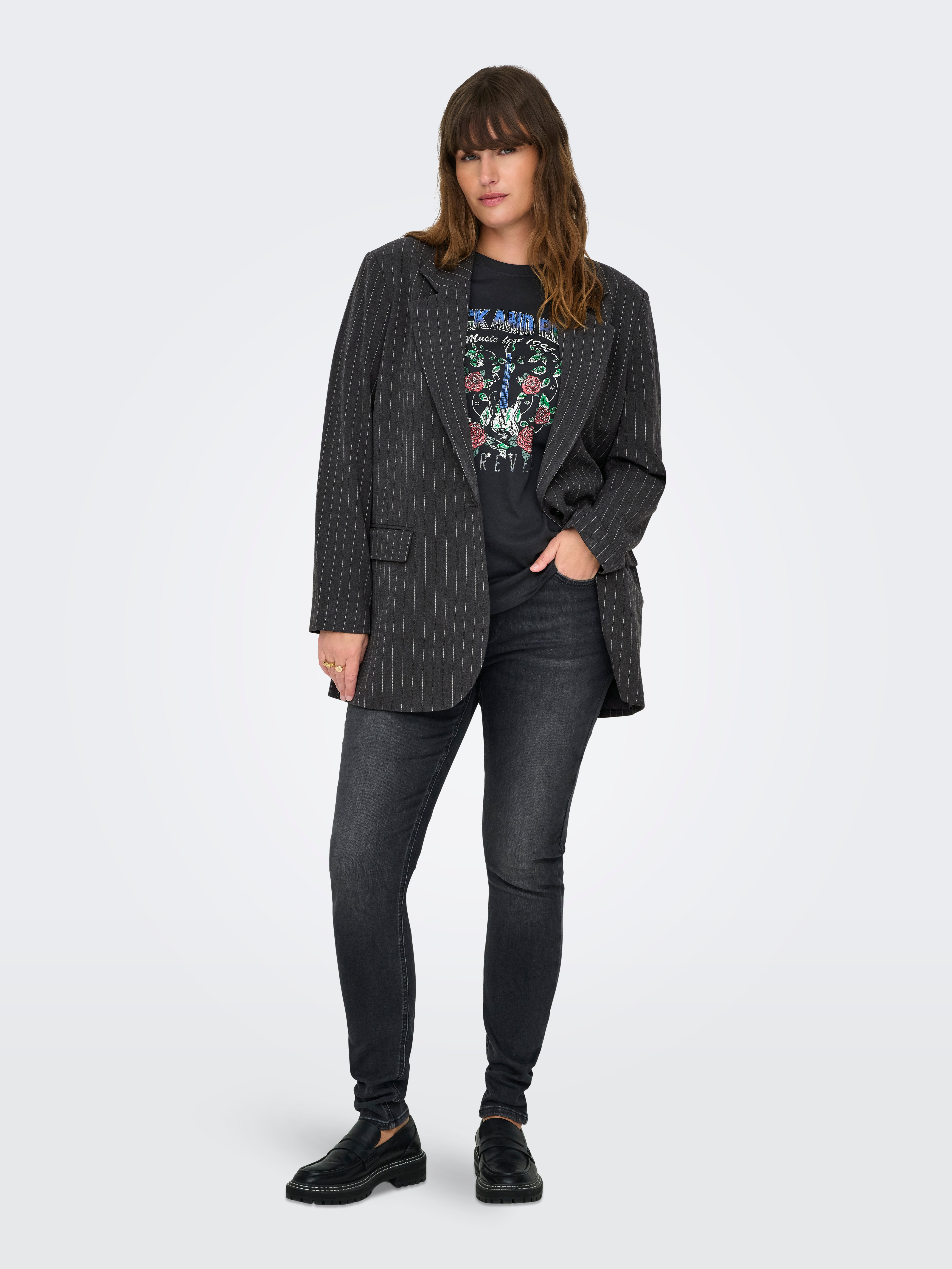 CARBRIE Blazer Dark Grey Melange