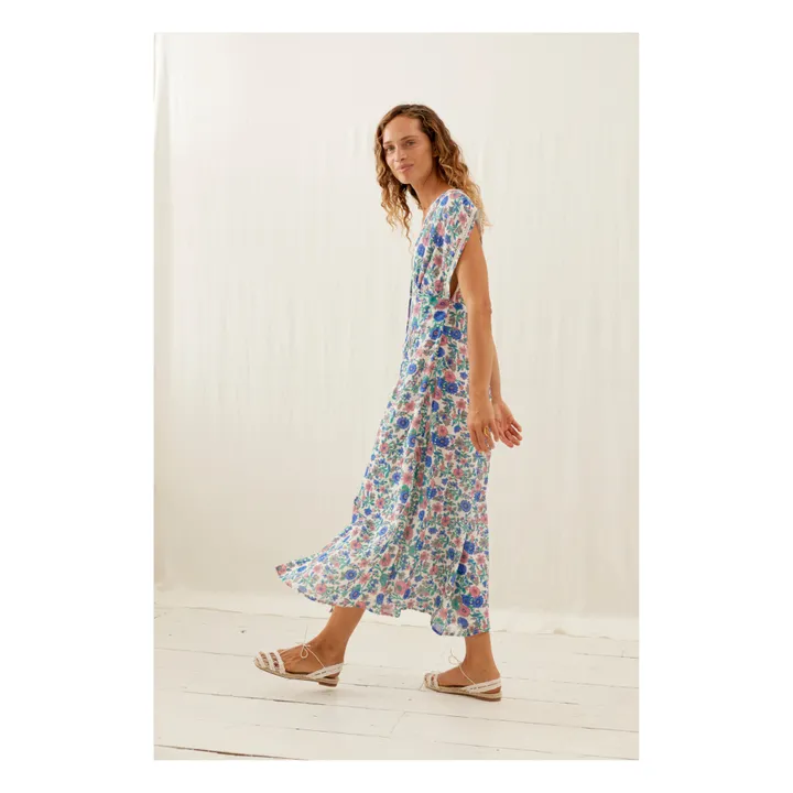 Louise Misha Robe Tylia Coton Bio - Collection Femme | Bleu