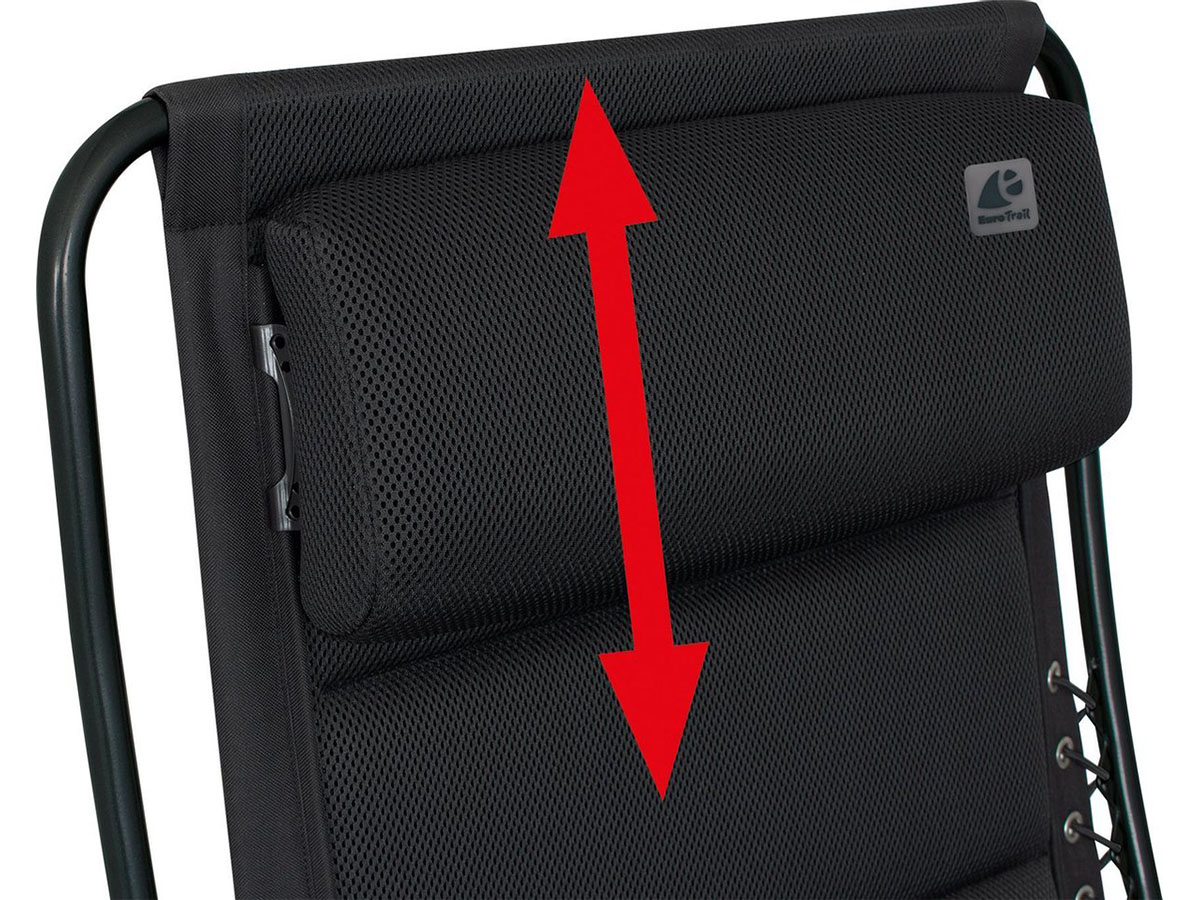 Eurotrail Tarente 3D mesh relaxstoel - Black
