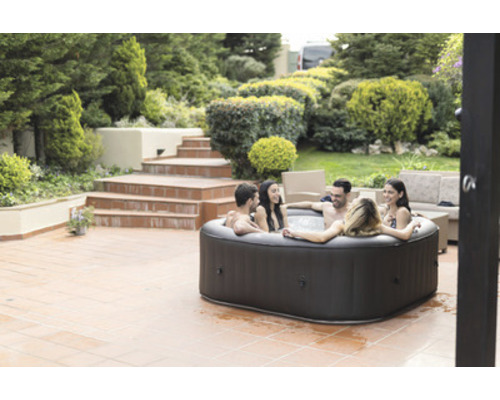 Opblaasbare hottub M Spa VITO Plug & Play met filtersysteem, desinfectietechnologie, hottub-blower, automatische uitschakel-/stand-byfunctie en timerfunctie, antraciet
