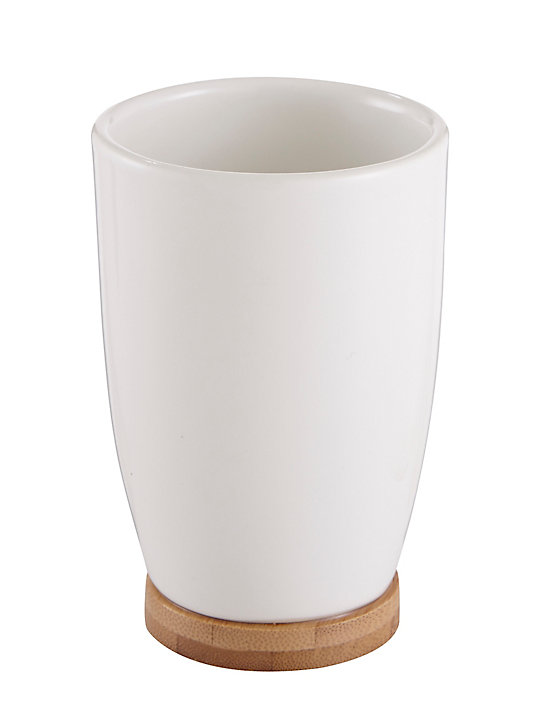 Gobelet Cervia blanc et bambou GoodHome