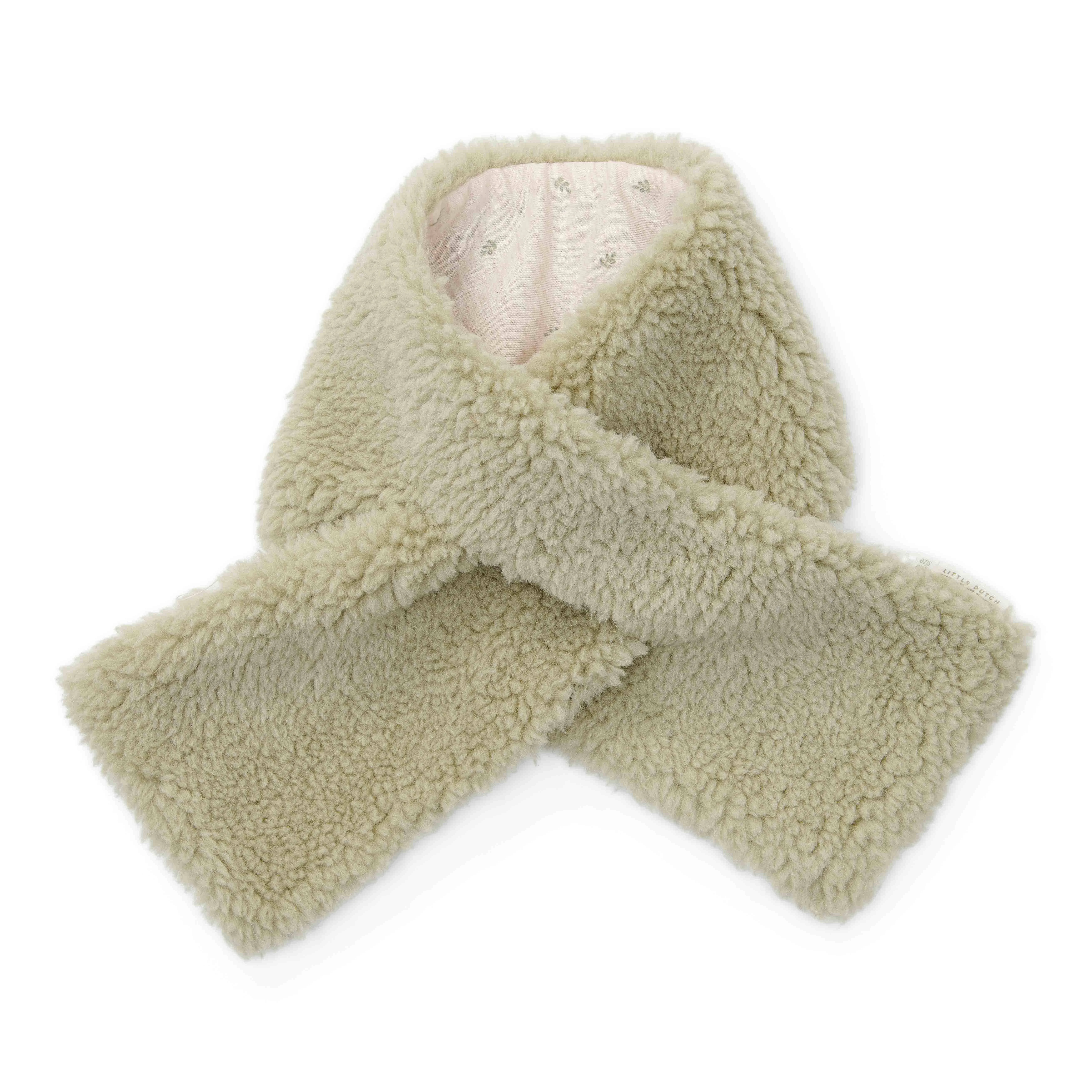 Little Dutch reversible teddy sjaal Soft Green