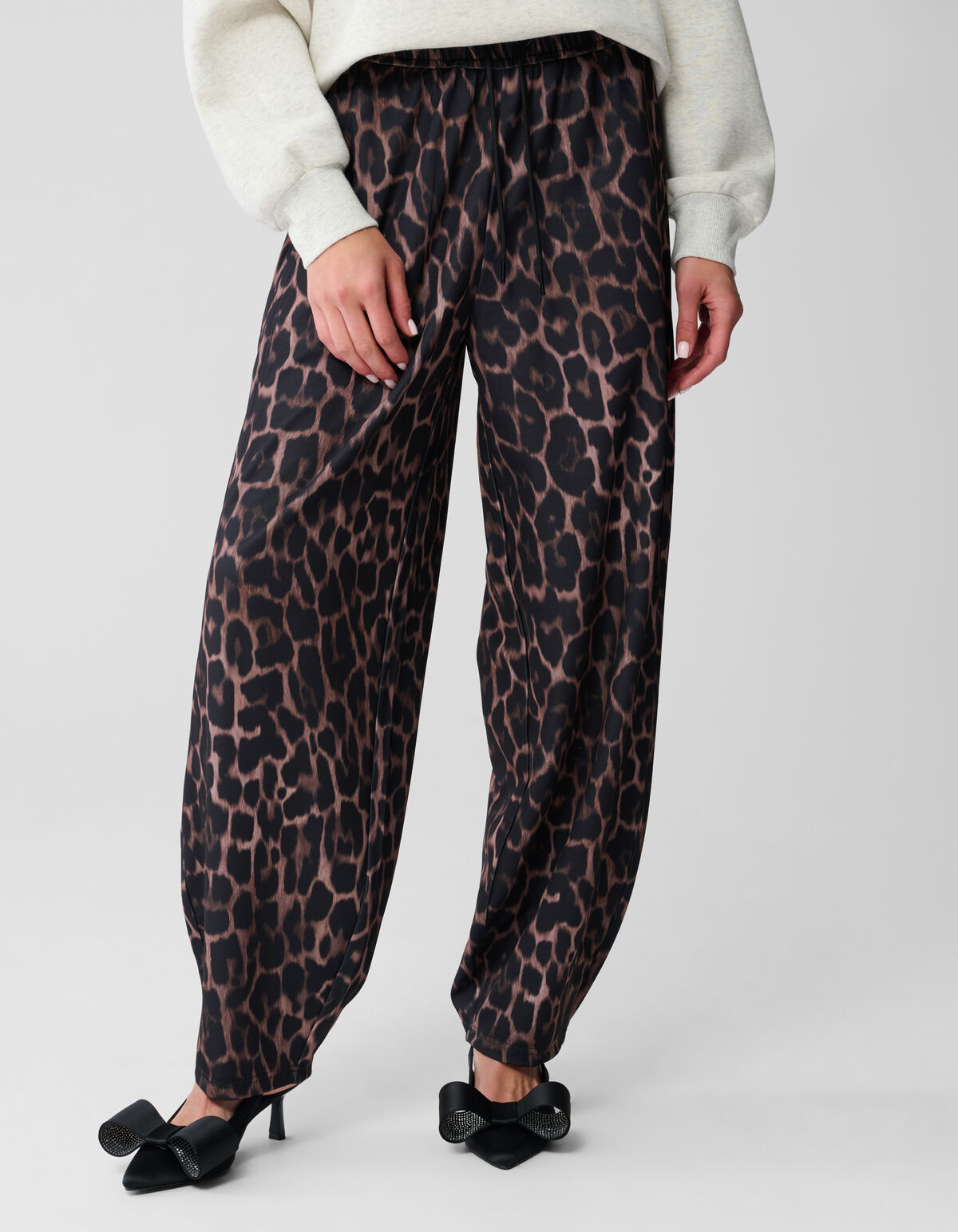 Jaguar Print Barrel Fit Broek Bruin
