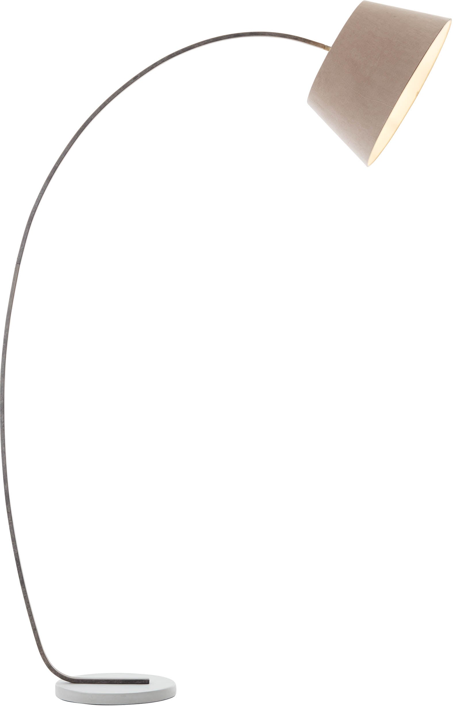 Brilliant Bogenlampe »Brok« E27 1 Stk. 196 cm Höhe, 121 cm Ausl., E27, schwenkbar, Beton/Metall/Textil, taupe