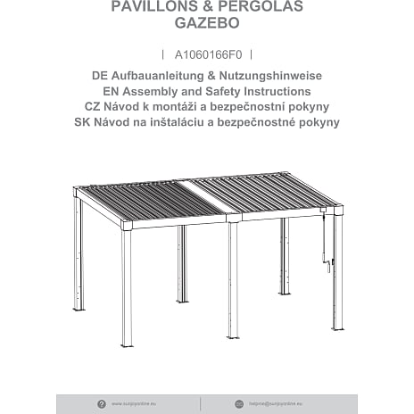 Matterhorn pergola 406x306 cm - antracit