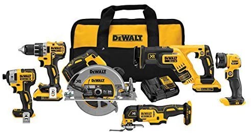 Kit combinado DEWALT 20V MAX XR sem escovas, compacto, com 6 ferramentas (DCK684D2)
