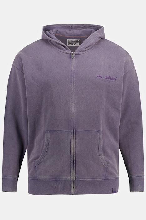 STHUGE Hoodiejacke, oversized, acid washed, bis 8 XL