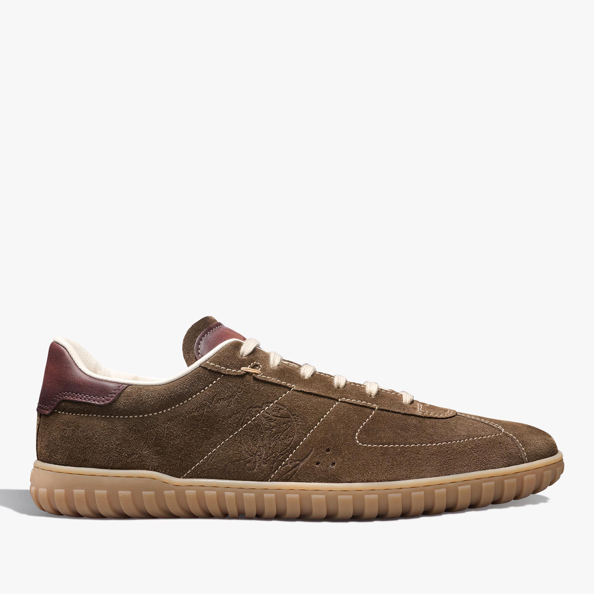 Sneaker Trainer En Suede Scritto