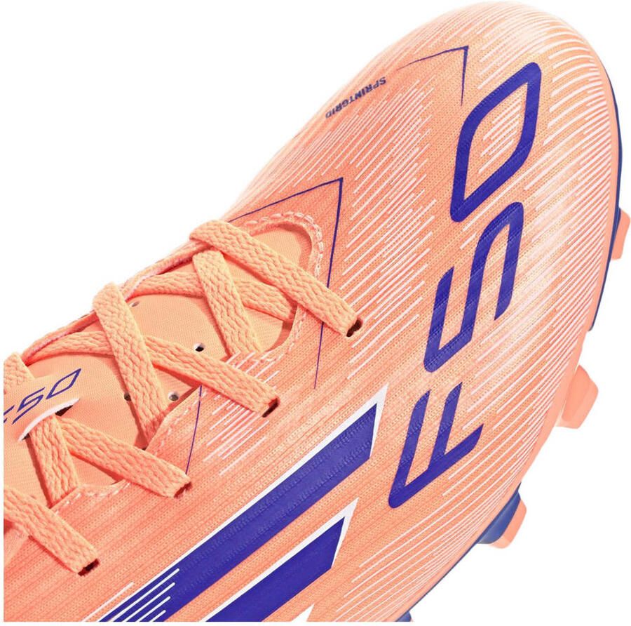 Adidas Perfor ce F50 Club FM MG Senior voetbalschoenen koraalrood wit kobaltblauw