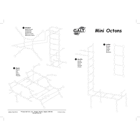 Galt ottekantede mini plastbyggeklodser