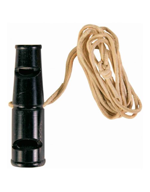 Trixie Dubbeltoonfluitje Buffelhoorn - Hondenopvoeding - 6 cm