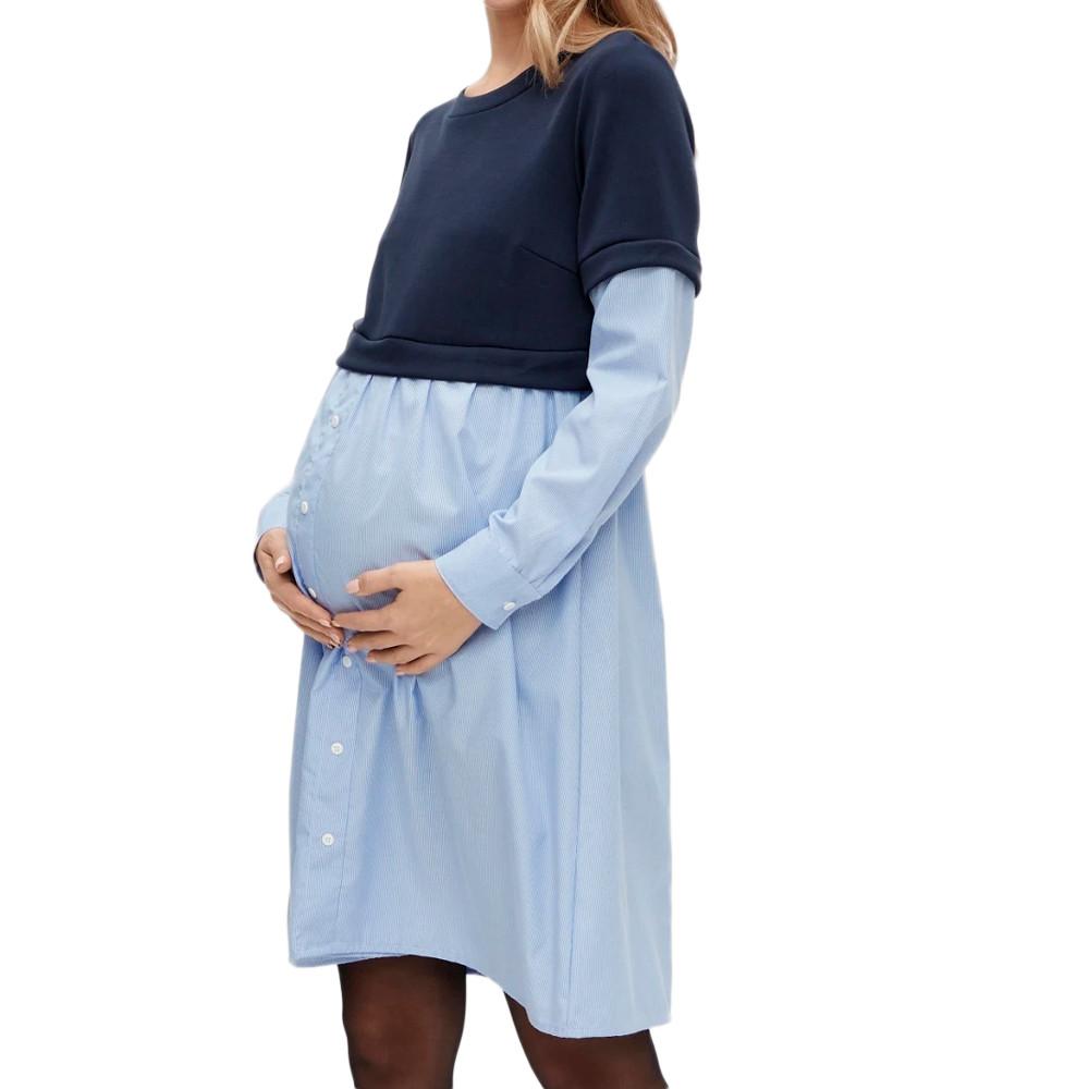 Mamalicious Robe de Grossesse Marine Femme Mamalicious Vera