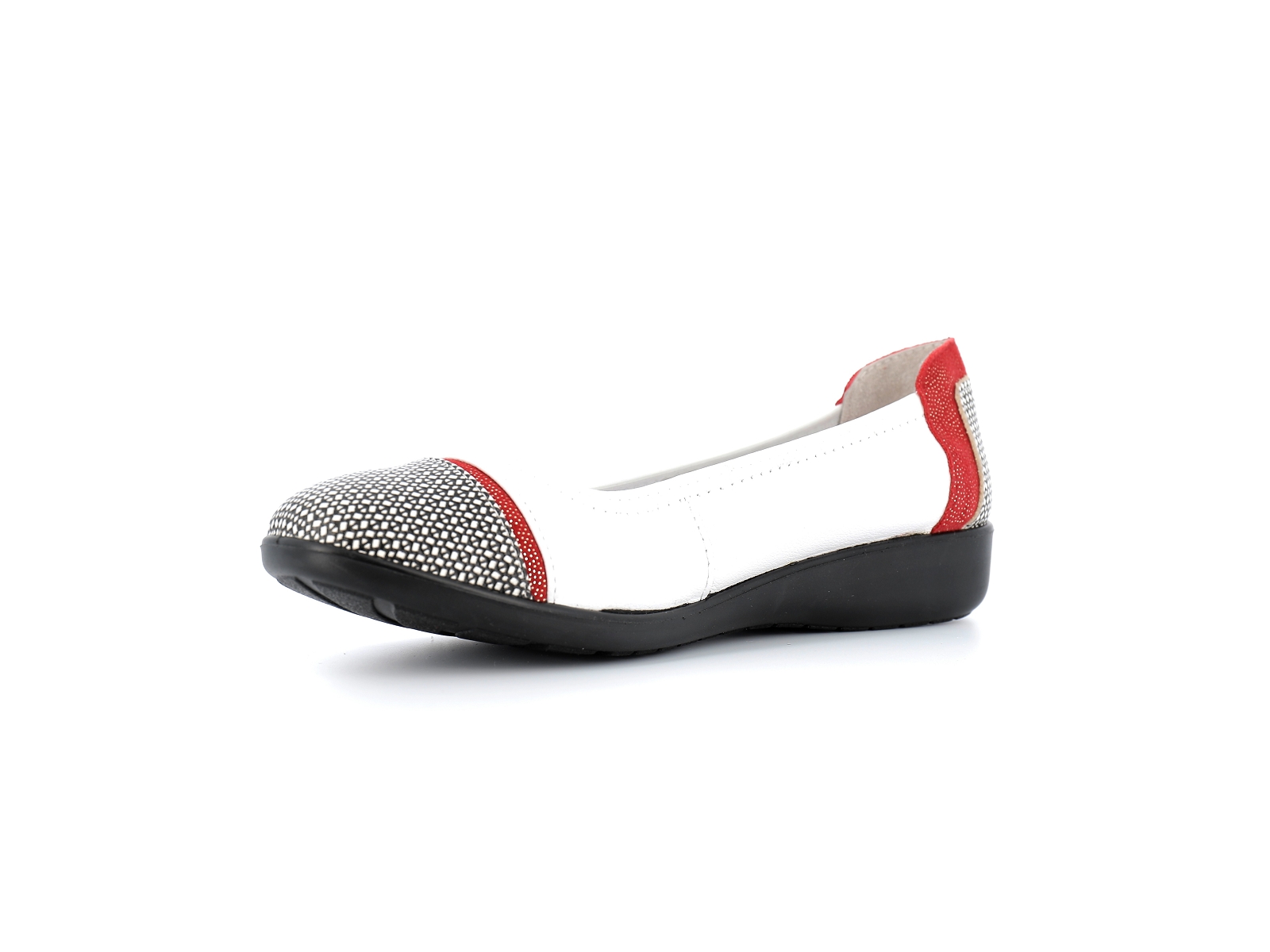 Inea-ROYAL Cuir Blanc Rouge