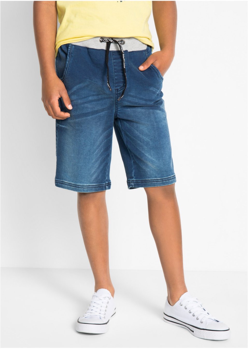 Bermuda garçon en jean-sweat