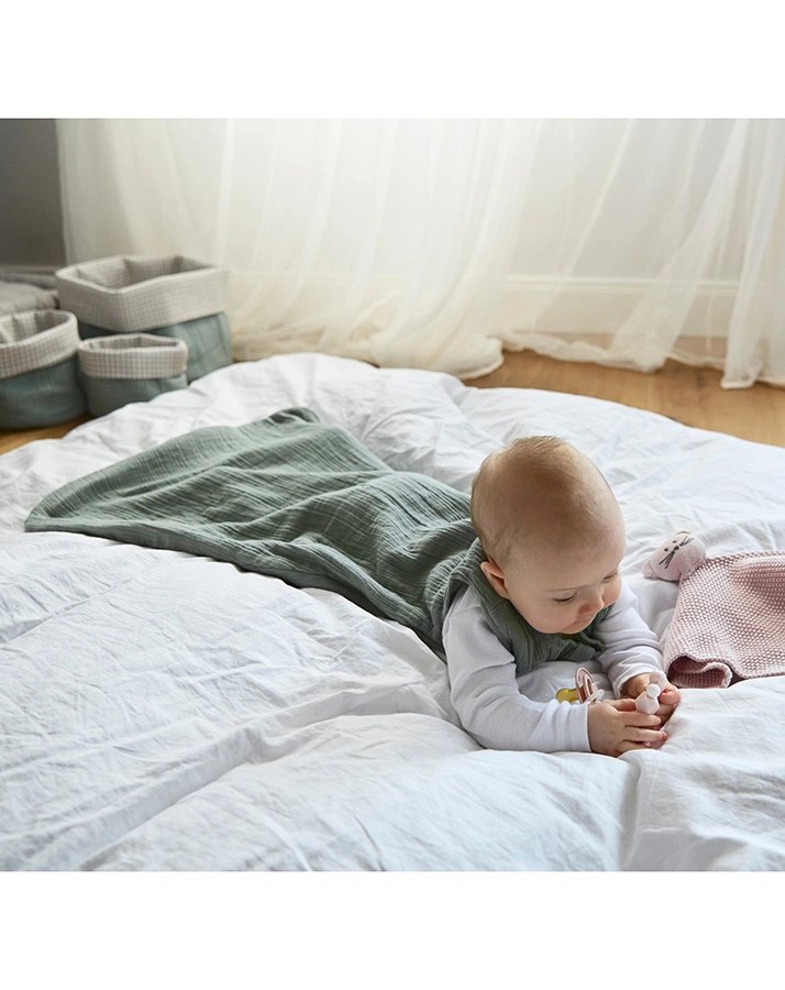 Mull-Schlafsack BABY in grün