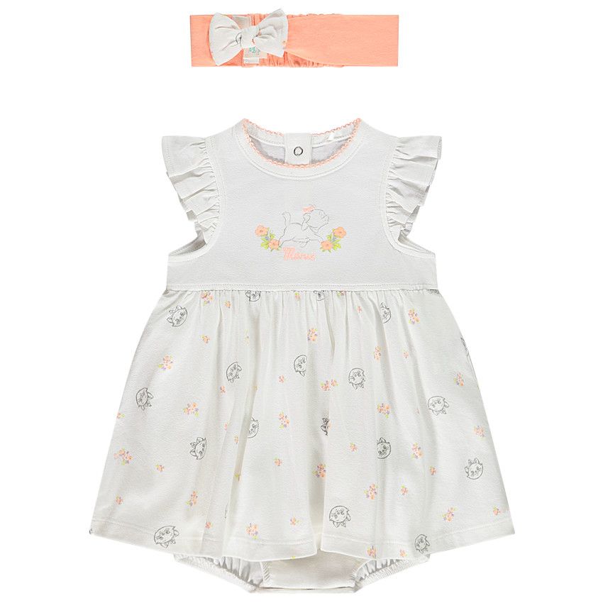 Ensemble robe body + bandeau Marie Disney pour bébé fille - Blanc