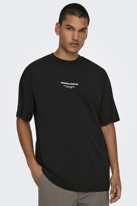 Only & Sons zwarte heren t-shirt