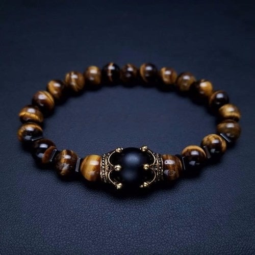 Bracelet force en oeil de tigre