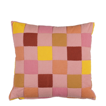 Kussen l.roze blocks - l45xb45xh10cm