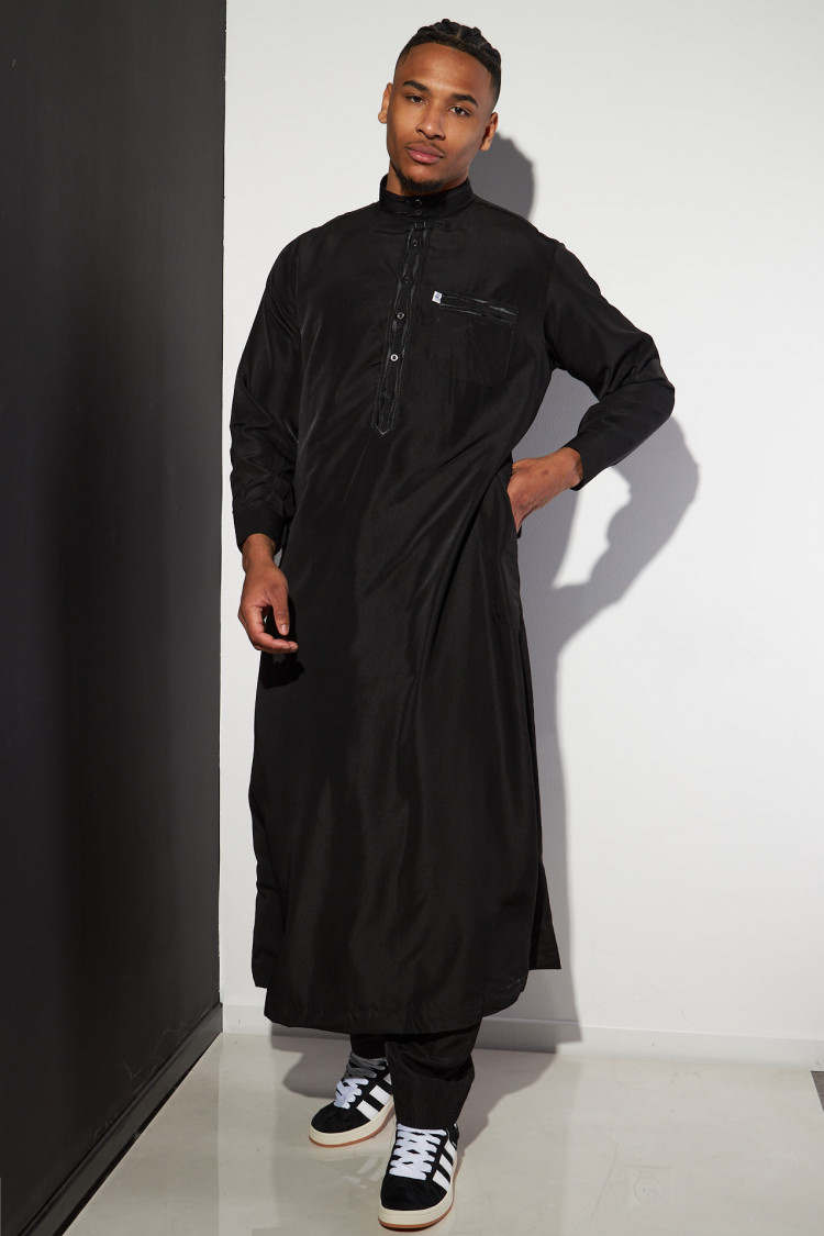 Ensemble 2 pièces qamis + pantalon noir