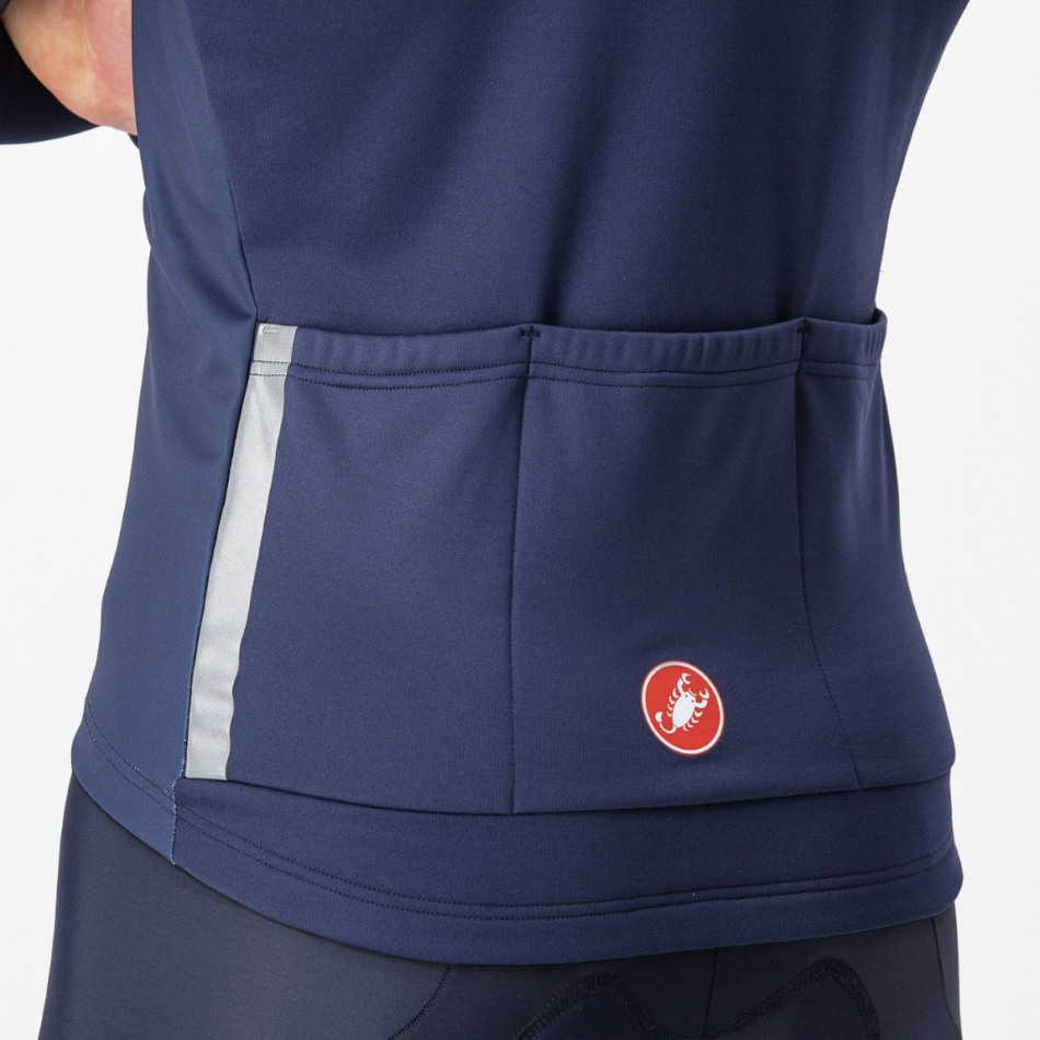 Castelli Entrata cykeljakke blå/sølv herre
