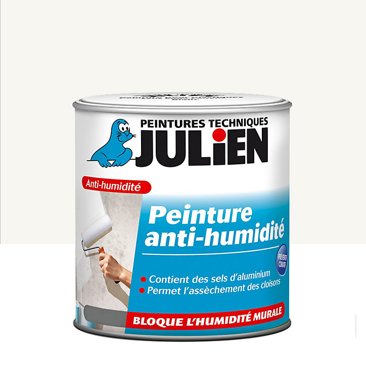 Peinture anti humidité Julien blanc satiné 2,5L