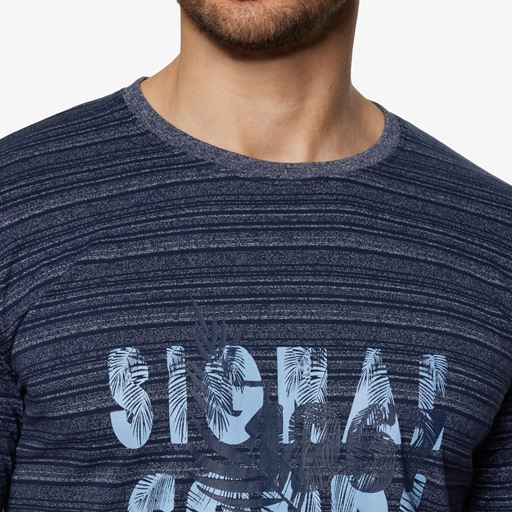 Signal Ulric Shadowstripe W. Print   T-shirt, Blue Captain, XL