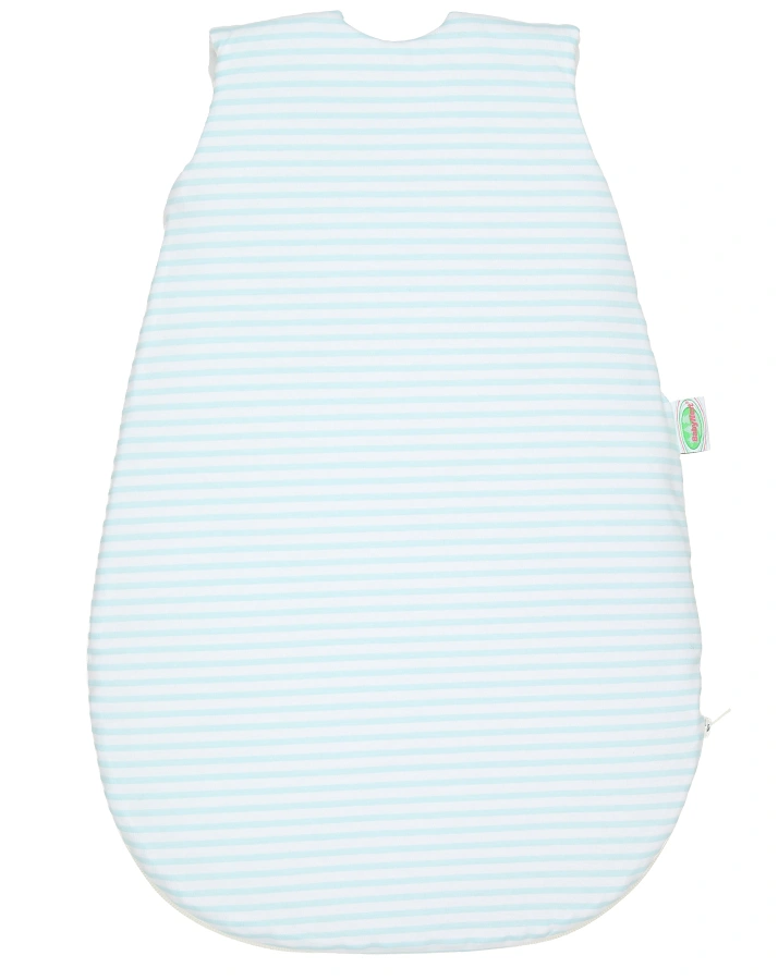 Jersey-Schlafsack BabyNest® PRIMAKLIMA STARS in weiß/mint