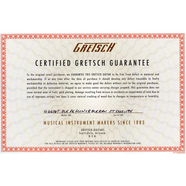 Gretsch G6636T PE Falcon DC Black