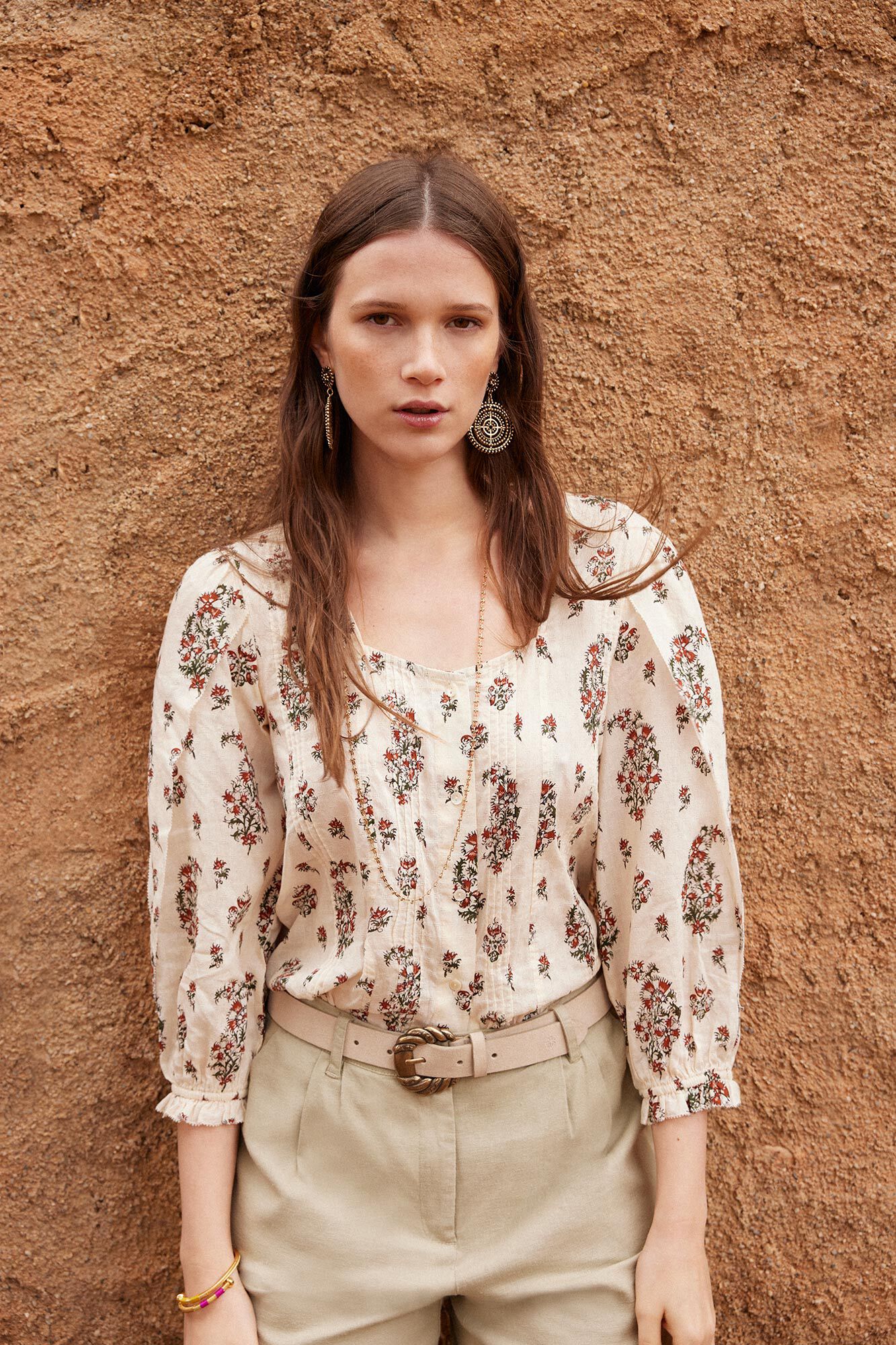 Blusa Macarena Romântica em Algodão - Marfim