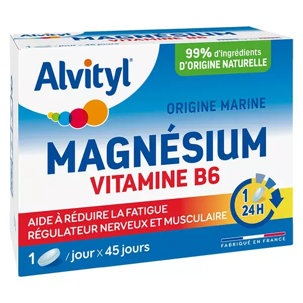 Alvityl Magnésio Vitamina B6 de Liberação Prolongada, indicado para maiores de 12 anos, 2 x 45 comprimidos