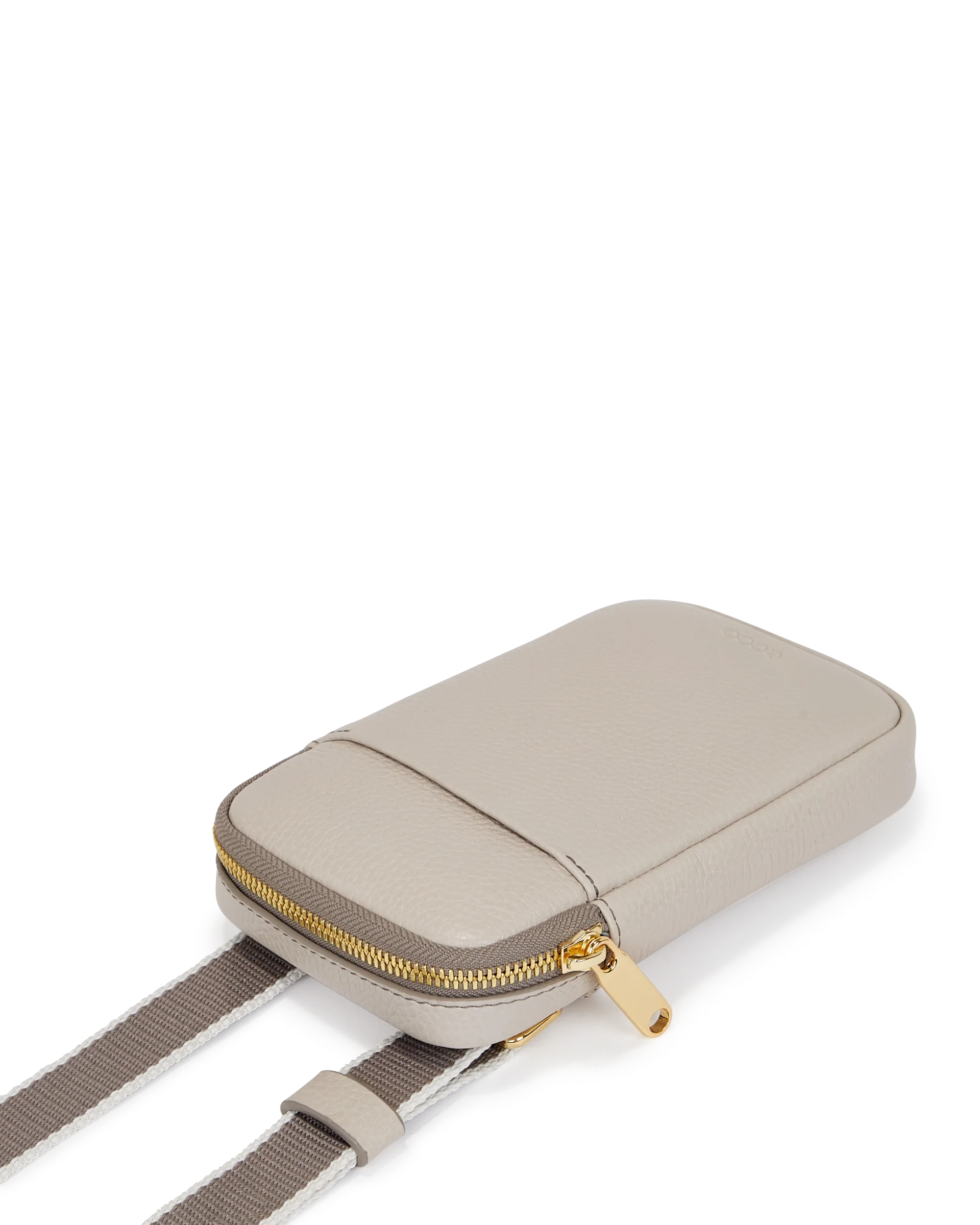 ECCO Phone Carry Handytasche aus Leder Beige 19X11X3 cm