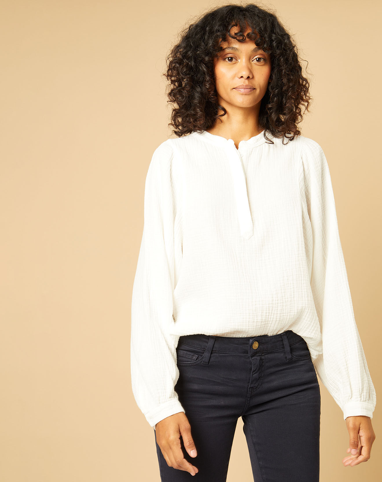 Acquaverde Chemise en Gaze de Coton Rosa écrue