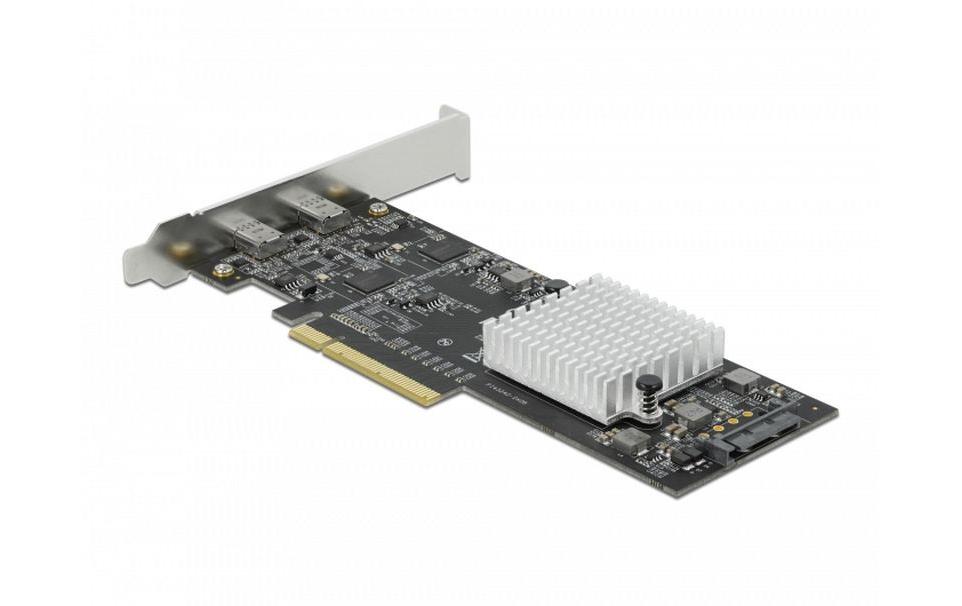 PCI-Express-Karte USB 3.2 Gen2x2 - 2x USB-C<br>PCIe-Schnittstellenkarte mit zwei USB 3.2 Gen. 2x2 Typ-C-Buchsen